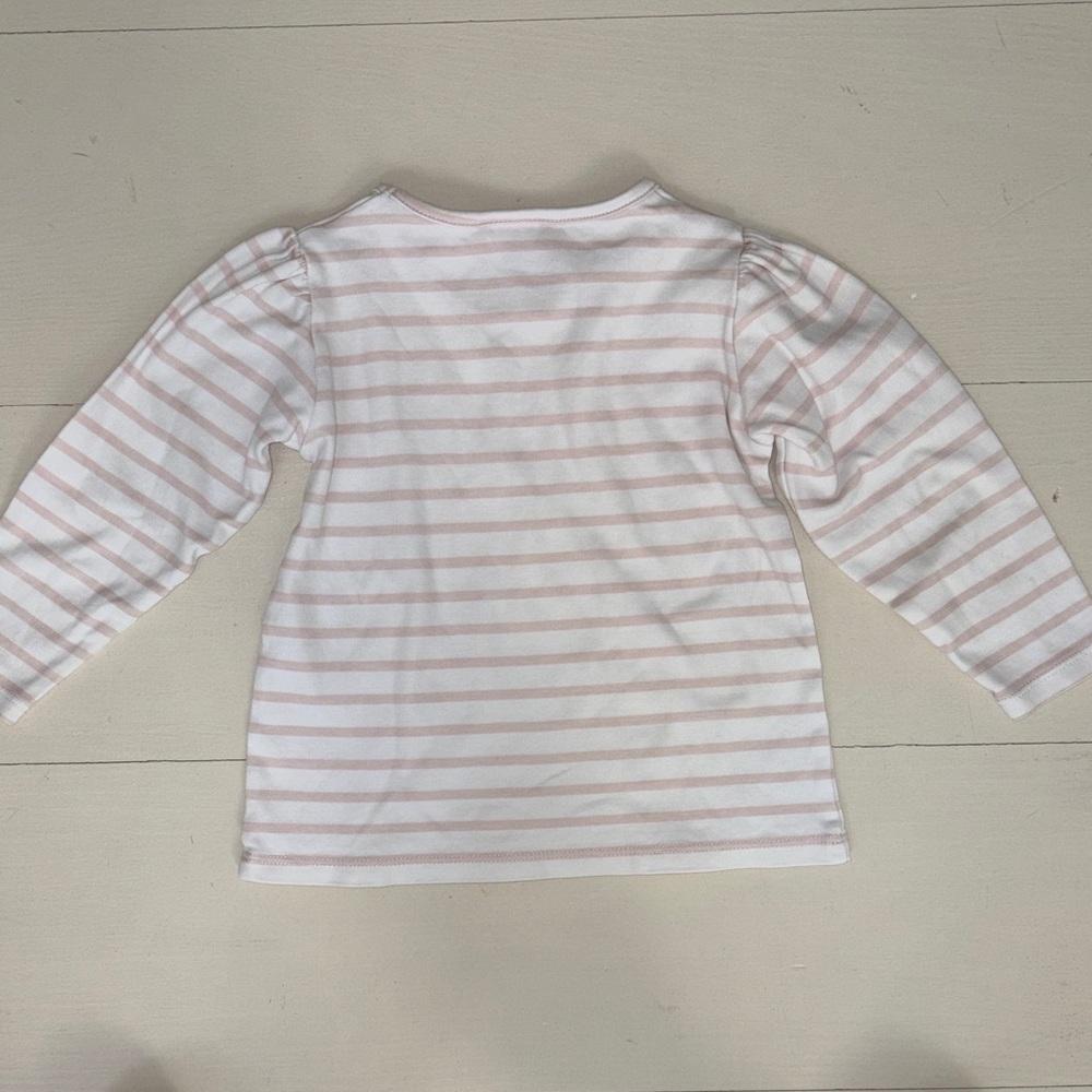 The Beaufort Bonnet Company Pink and White Striped Long Sleeve Tee - Picture 3 of 3